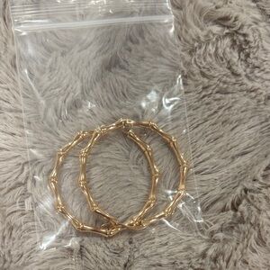 Elegant Gold Bamboo-Style Bangles